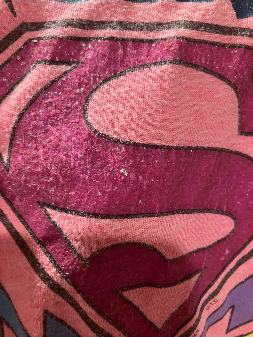 Old Navy Collectabilitees Bright Pink 'Girl Power' Supergirl Graphic Tee